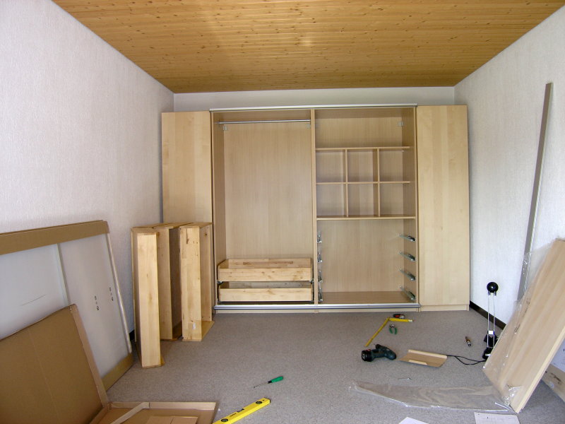 October 4th 2008: Assembling the IKEA PAX wardrobe