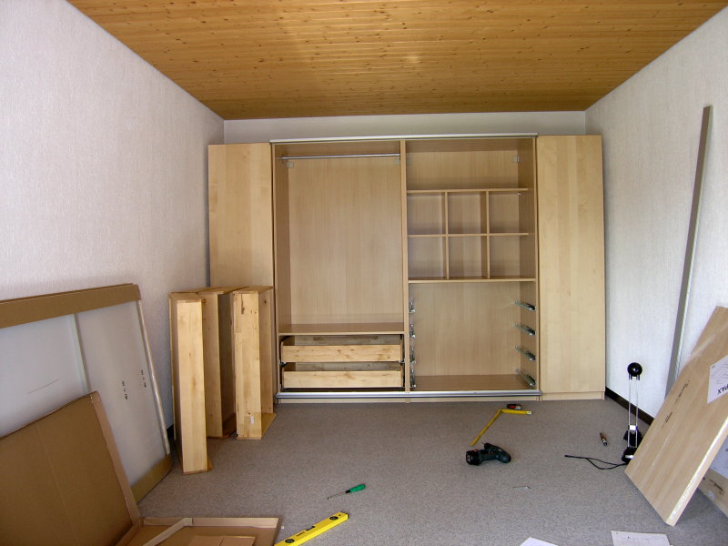 October 4th 2008: Assembling the IKEA PAX wardrobe